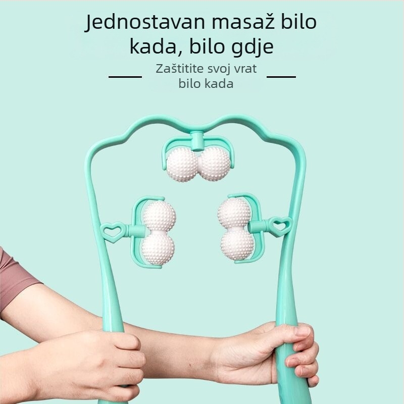 Ručni masažer vrata i leđa sa 6 plastičnih vakuum čašica