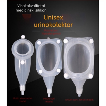 Shengbang silikon–urinarni kolektor i vrećica za urin za odrasle s inkontinencijom — konstrukcija silikon/plastik, 60 komada po paketu