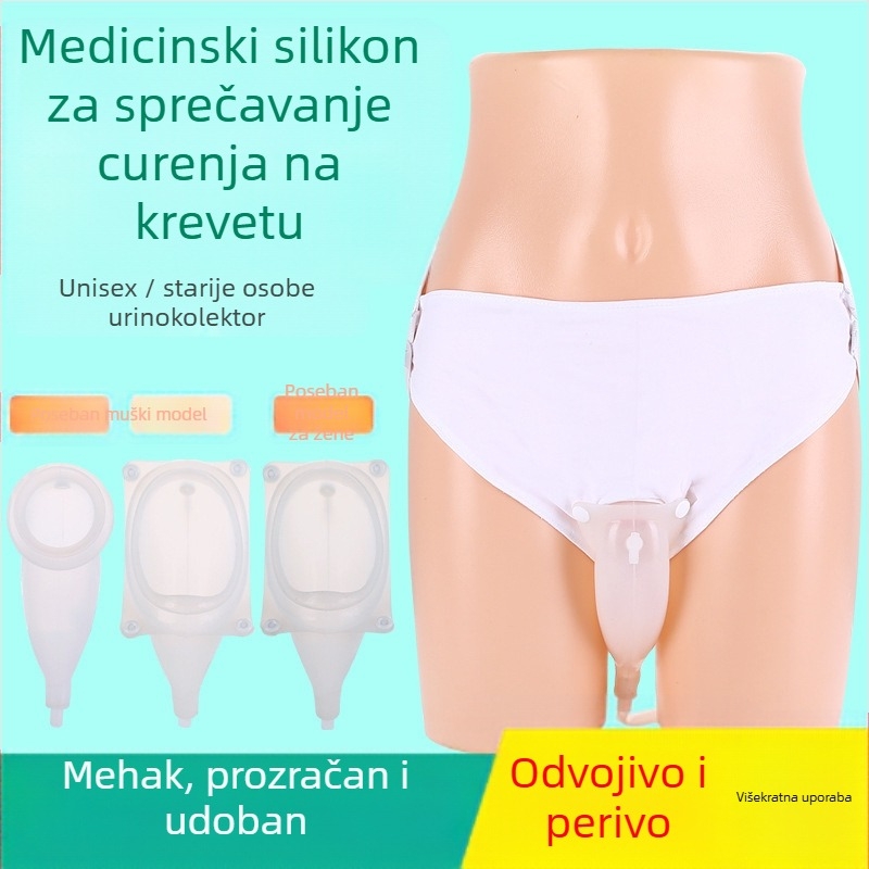 Shengbang silikon–urinarni kolektor i vrećica za urin za odrasle s inkontinencijom — konstrukcija silikon/plastik, 60 komada po paketu