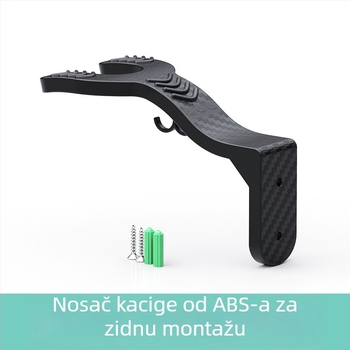 Zidni stalak za kacige s bezbušnom instalacijom (za motociklističke kacige; opća kompatibilnost)