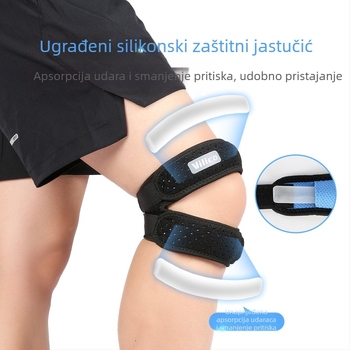 Sportska zaštita koljena — dvostrano podesiva, prozračni poliester, ublažavanje udaraca, za košarku i trčanje