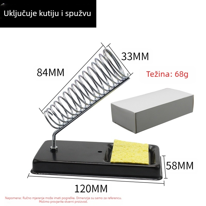 Stalak za lemilicu, potpuno metalni, V-oblik okvira, višenamjenski, držač spužve