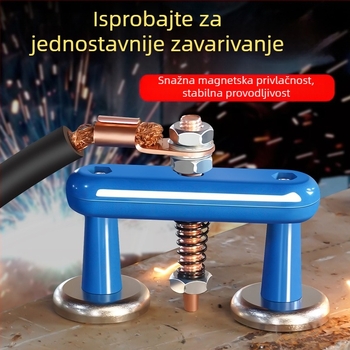 Pomoć za zavarivanje: snažan magnetni uzemljivački držač s fiksiranim željeznim vrhom