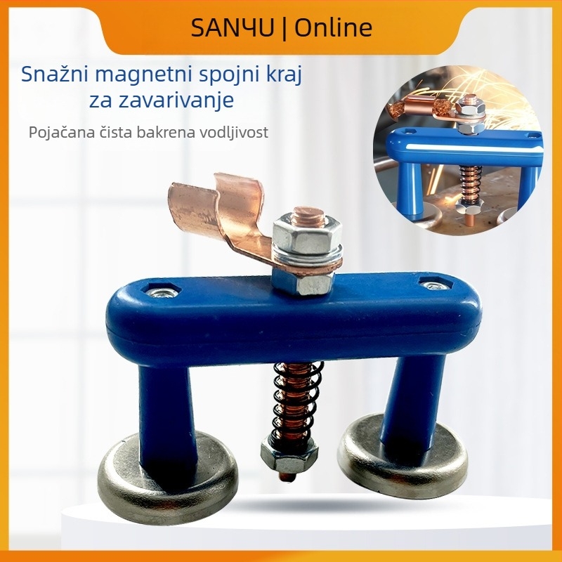 Pomoć za zavarivanje: snažan magnetni uzemljivački držač s fiksiranim željeznim vrhom