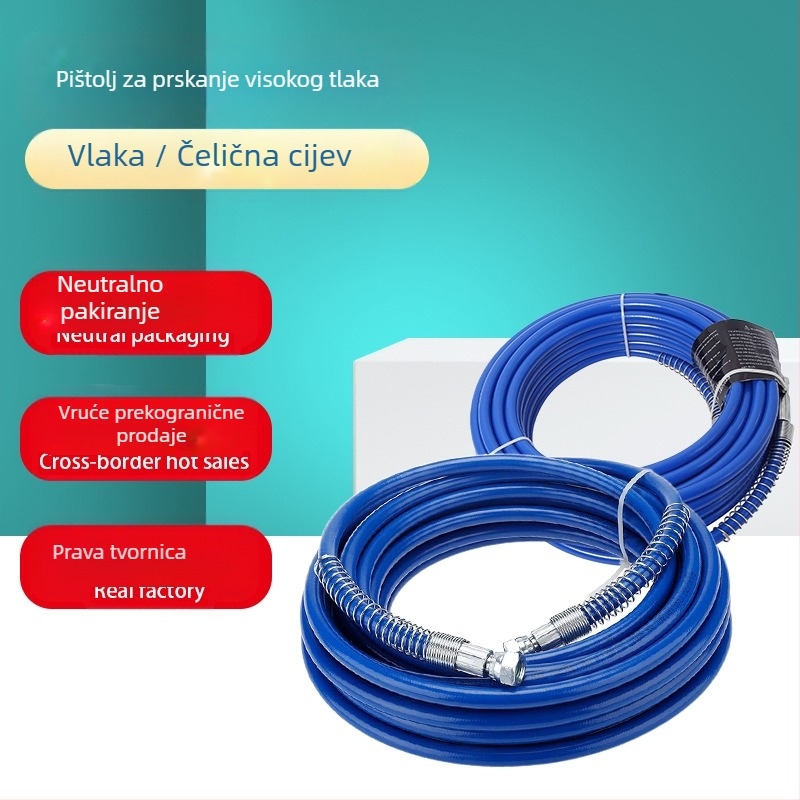 Visokotlačna cijev za bez zraka raspršivanje strojeva, vlaknasta cijev s čeličnim žicama, otporna na eksploziju, za dodatke za raspršivanje