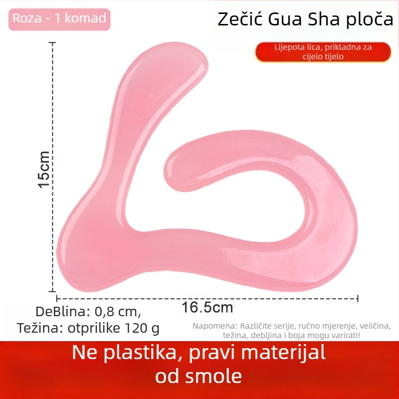 Gua Sha ploča - smola, 120 g; 500 kom.; prilagodljiva marka; moguć ispis logotipa