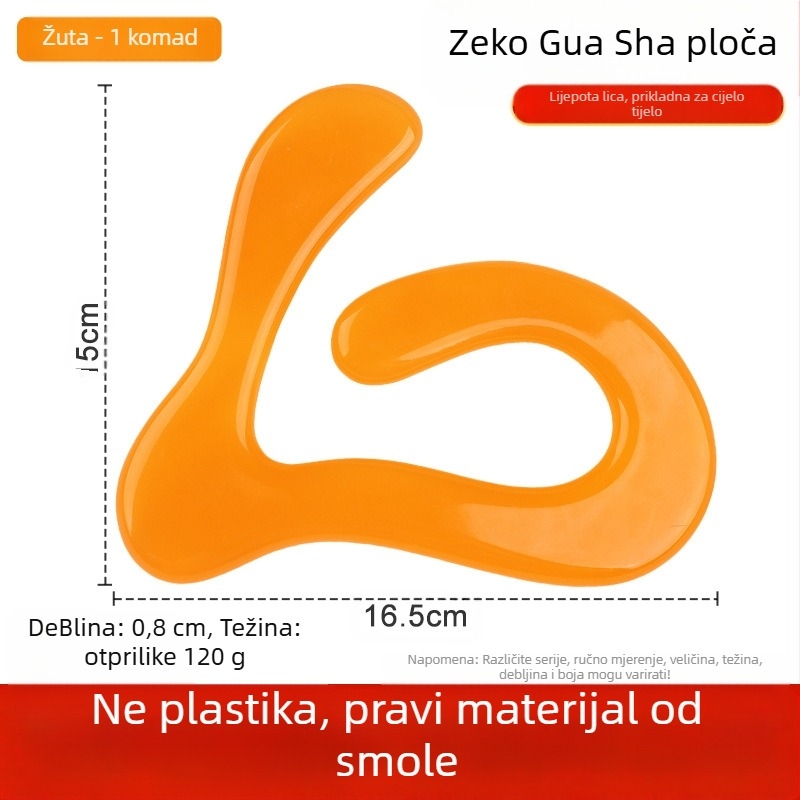 Gua Sha ploča - smola, 120 g; 500 kom.; prilagodljiva marka; moguć ispis logotipa
