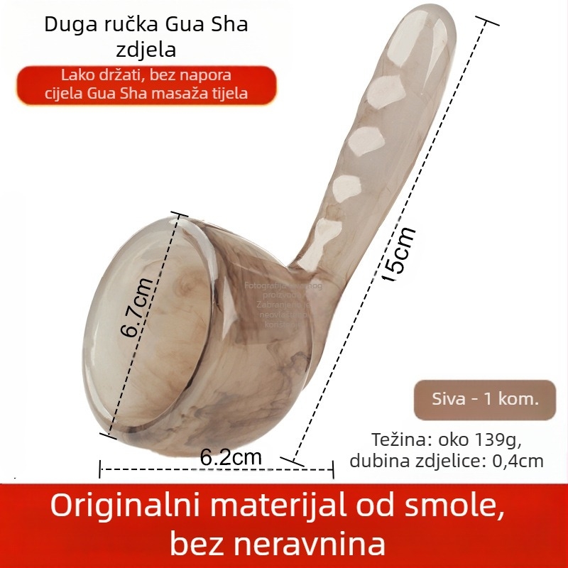 Ručni Guasha masažni alat Xuanxuan moxibustion, od smole, 139 g, za zdravstveni masažni tretman i fitness tijelo