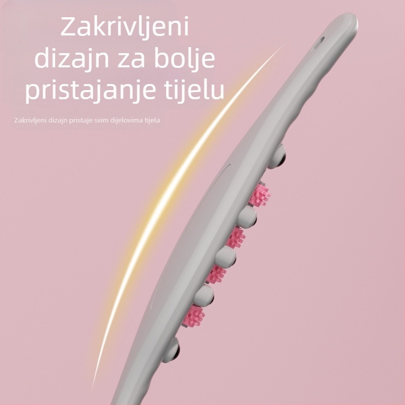 Masirač za cijelo tijelo s kugličnim glavama, uređaj za mršavljenje, masažna šipka za trbuh, pokriva struk, leđa, noge, ramena i vrat, meridijanska četka; izlazi ljeto 2024; Brand: Other