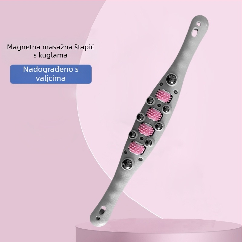 Masirač za cijelo tijelo s kugličnim glavama, uređaj za mršavljenje, masažna šipka za trbuh, pokriva struk, leđa, noge, ramena i vrat, meridijanska četka; izlazi ljeto 2024; Brand: Other
