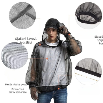 Set odjeće s mrežom protiv komaraca za kampiranje – poliester, bez montaže, bez vrata, modern minimalistički stil