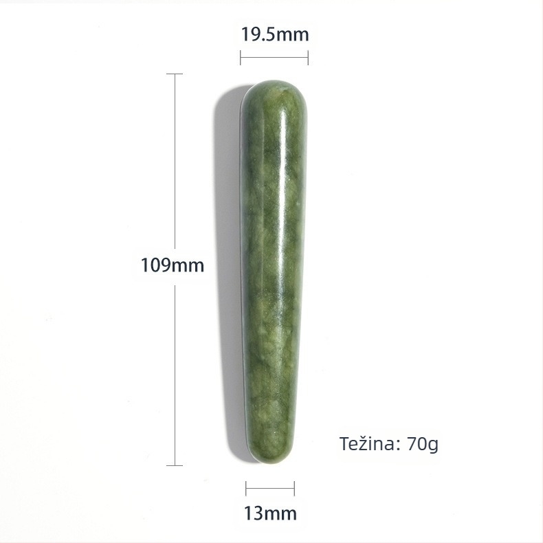 Nefrit masazni kamen – jade jaje za masažu, marka Mulsanne jade, težina 70 g, podrijetlo Liaoning, prilagodba dostupna