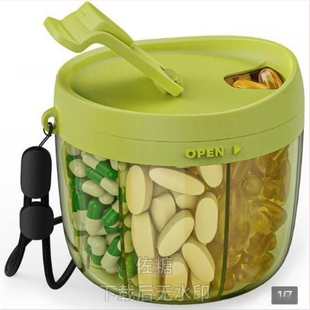 Tjedna kutija za tablete, 7 pretinaca, silikon, vodootporna, velika kapaciteta