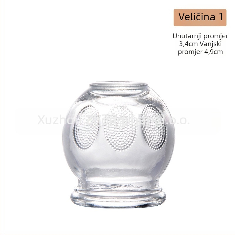 Vakuumski uređaj za cupping, stakleni set za cupping, za eterična ulja, licencirana privatna oznaka, mogućnost tiskanja logotipa