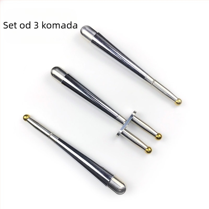 Magnetska vilica masažni štapić za terapiju meridijana — nehrđajući čelik, okrugla masažna glava, vilici oblik, primjena na vratnu regiju, neprekidna regulacija brzine