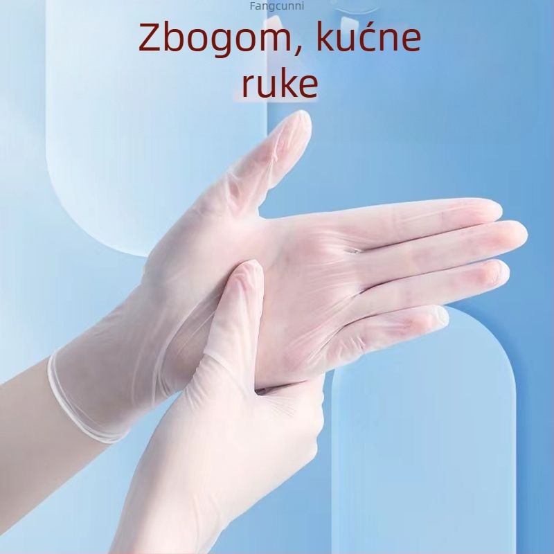 Jednokratne debeli rukavice prehrambene kvalitete za catering i kuhinju, protuklizne, s tiskanim logotipom