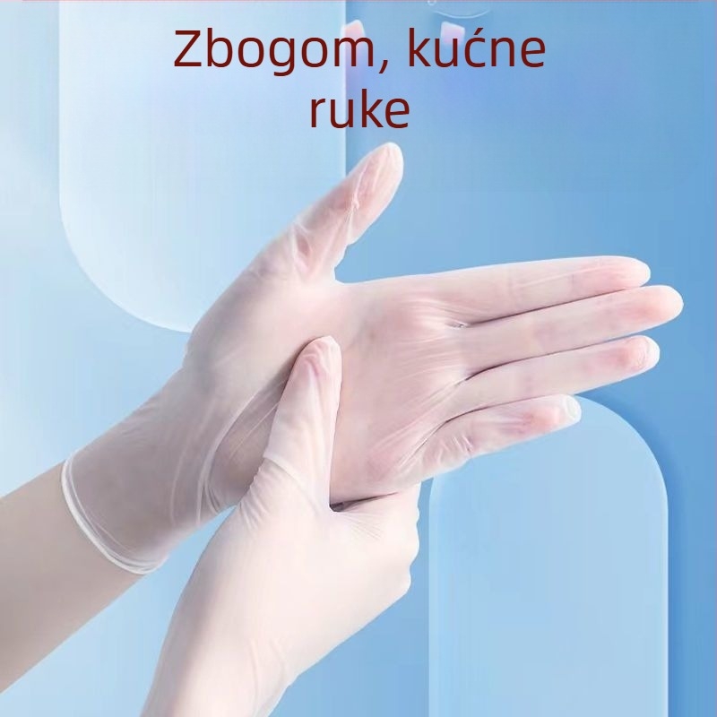 Jednokratne debeli rukavice prehrambene kvalitete za catering i kuhinju, protuklizne, s tiskanim logotipom