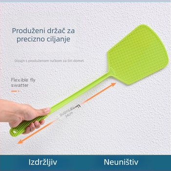 Plastični štap za muhe s produženom drškom, izdržljiv ručni alat, za mušice i komarce