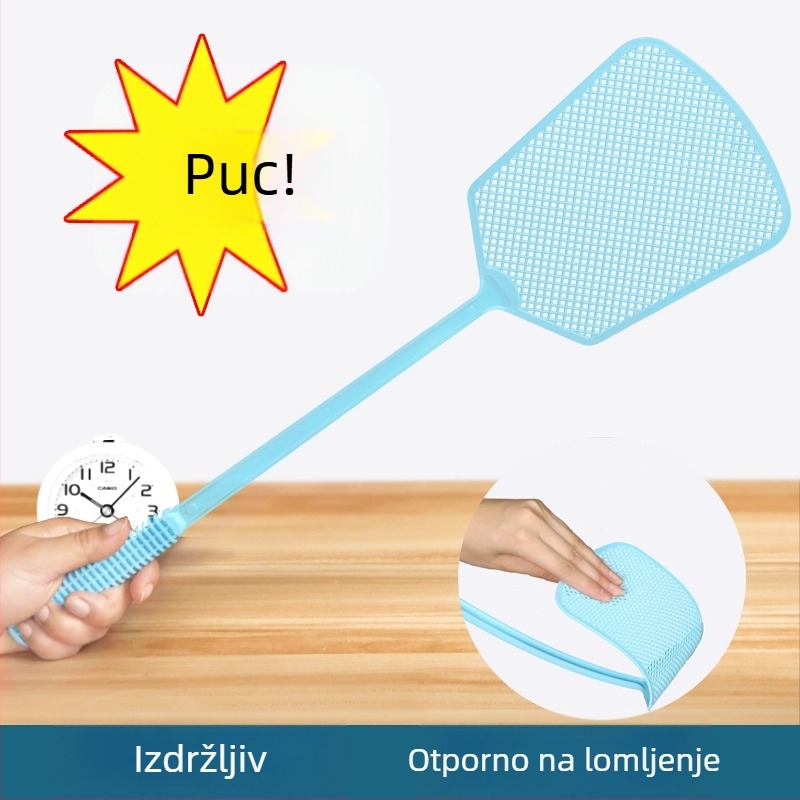 Plastični štap za muhe s produženom drškom, izdržljiv ručni alat, za mušice i komarce