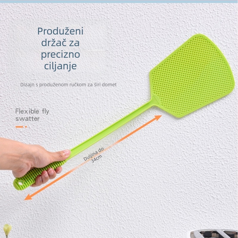 Plastični štap za muhe s produženom drškom, izdržljiv ručni alat, za mušice i komarce