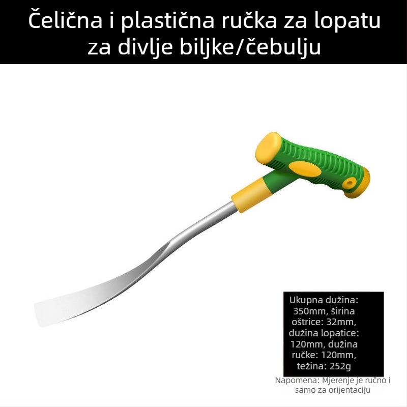 Lopata za češnjak i divlje povrće, metalna drška, glava 260 mm duga, širina 30 mm, težina glave 0,3 kg, Pro-election
