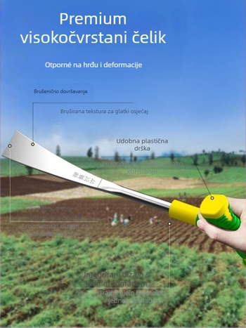 Trodijelni set vrtnih alata: motika, mala lopata i alat za uklanjanje korova; Materijal: Drugi; Marka: Create a; Uvezeno: Ne