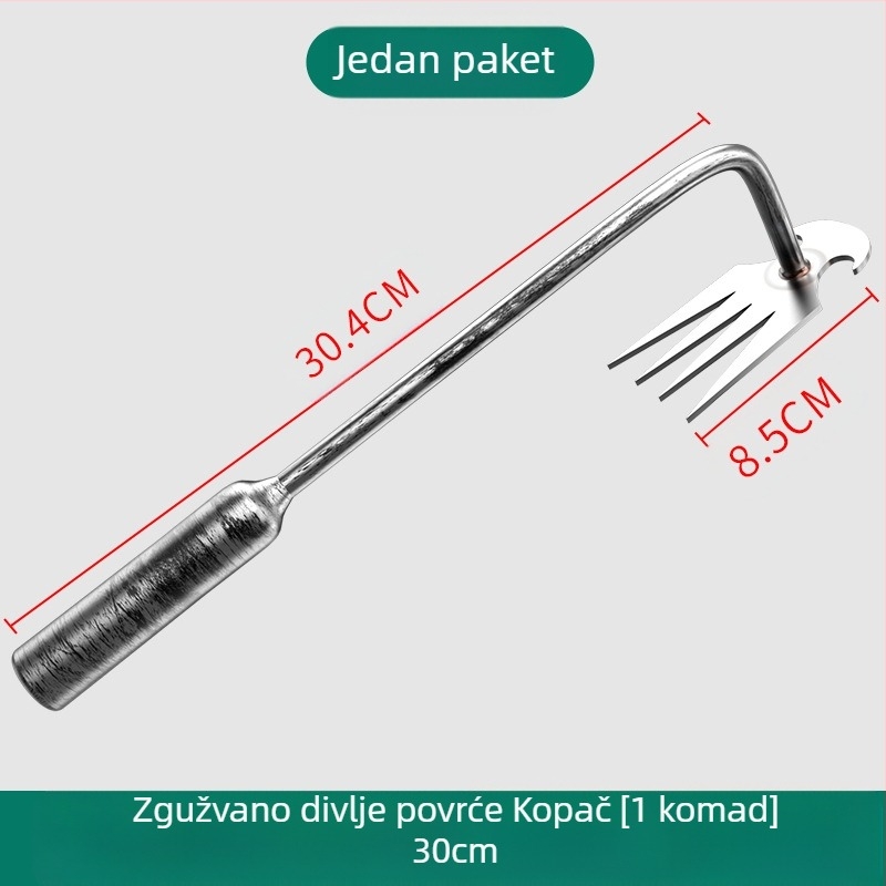 Trodijelni set vrtnih alata: motika, mala lopata i alat za uklanjanje korova; Materijal: Drugi; Marka: Create a; Uvezeno: Ne
