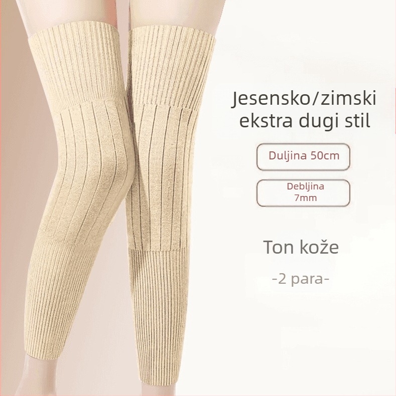 Unisex grijač za koljeno i potkoljenicu s flisom, kašmirska toplina, za odrasle