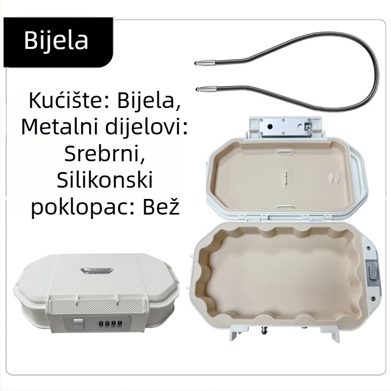 CH-828 kutija za skladištenje od ABS školjke, mehanički zaključavanje - IP66 vodootporna, čelični kabel 54,5 cm