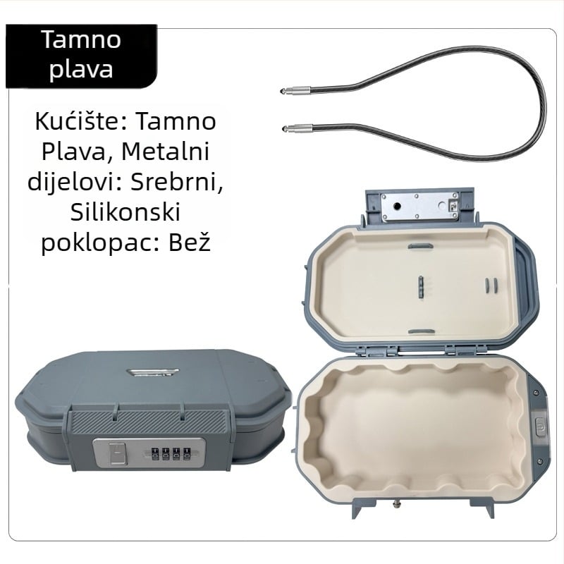 CH-828 kutija za skladištenje od ABS školjke, mehanički zaključavanje - IP66 vodootporna, čelični kabel 54,5 cm