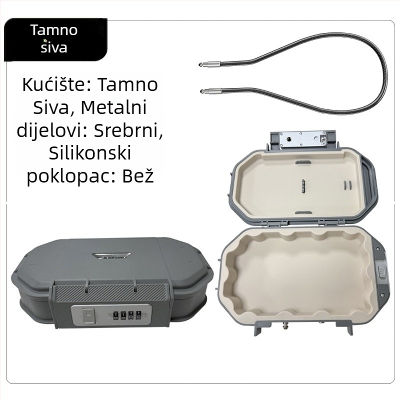 CH-828 kutija za skladištenje od ABS školjke, mehanički zaključavanje - IP66 vodootporna, čelični kabel 54,5 cm