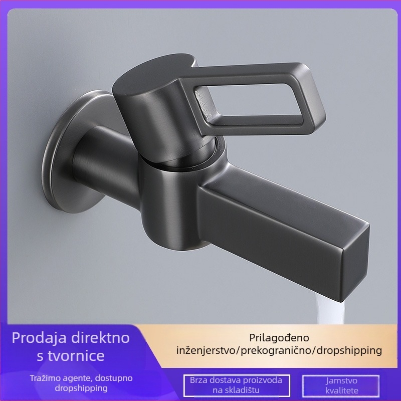 Zidni mop laval slavina, bakrenog materijala, jednoruk upravljanje, elektroplatinirani završetak, model SZ2502