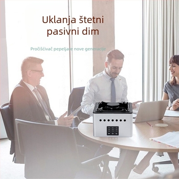 Pametan pepelnik-čišćenje zraka s negativnim jonima, za kućnu upotrebu, kompaktni keramički stolni uređaj, uklanja miris pasivnog pušenja, dojam vrhunske kvalitete