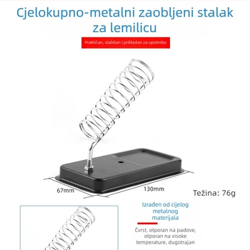 Potpuno metalni stalak za lemilo, četvrtasti Y-tip nosač, emajlirani završetak, kompatibilan s držačima lemila, marka Neutral