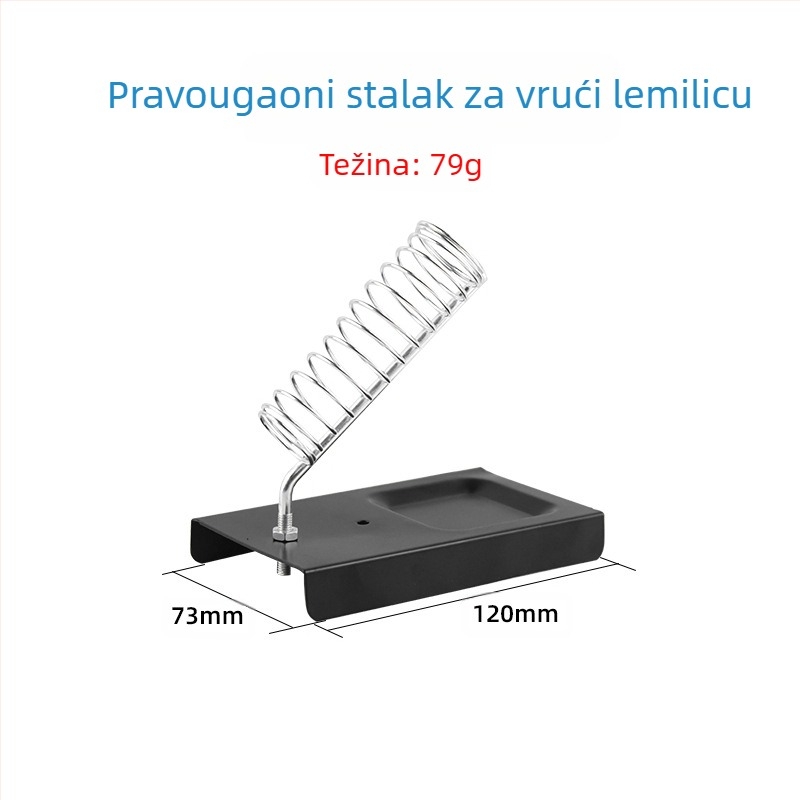 Potpuno metalni stalak za lemilo, četvrtasti Y-tip nosač, emajlirani završetak, kompatibilan s držačima lemila, marka Neutral