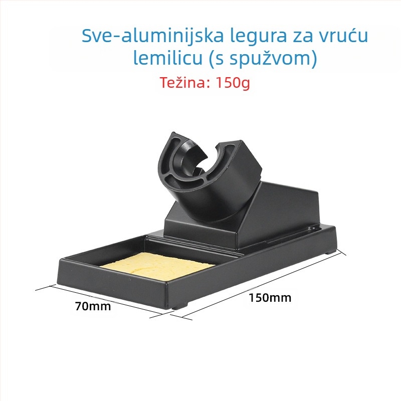 Potpuno metalni stalak za lemilo, četvrtasti Y-tip nosač, emajlirani završetak, kompatibilan s držačima lemila, marka Neutral