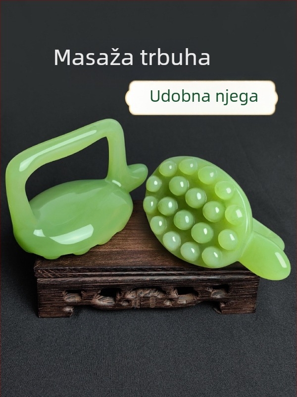 Štap za akupunkturu za masažu trbuha s meridijanskom četkom i pločom za točke – alat od smole (95 g)