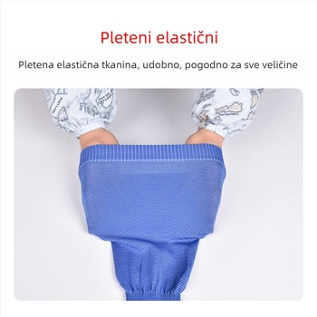 Pregača s rukavima za kuhinju, dugi elastični pleteni rukavi, slobodna veličina, jednostavan stil