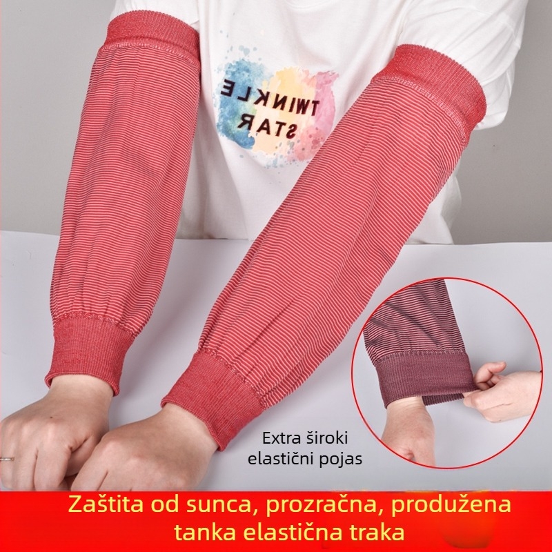 Pregača s rukavima za kuhinju, dugi elastični pleteni rukavi, slobodna veličina, jednostavan stil