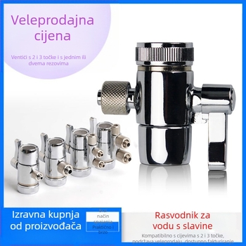 Source Ventil za raspodjeljivanje vode za kućnu filtraciju, čisti bakar, 500 L/h, Model 3