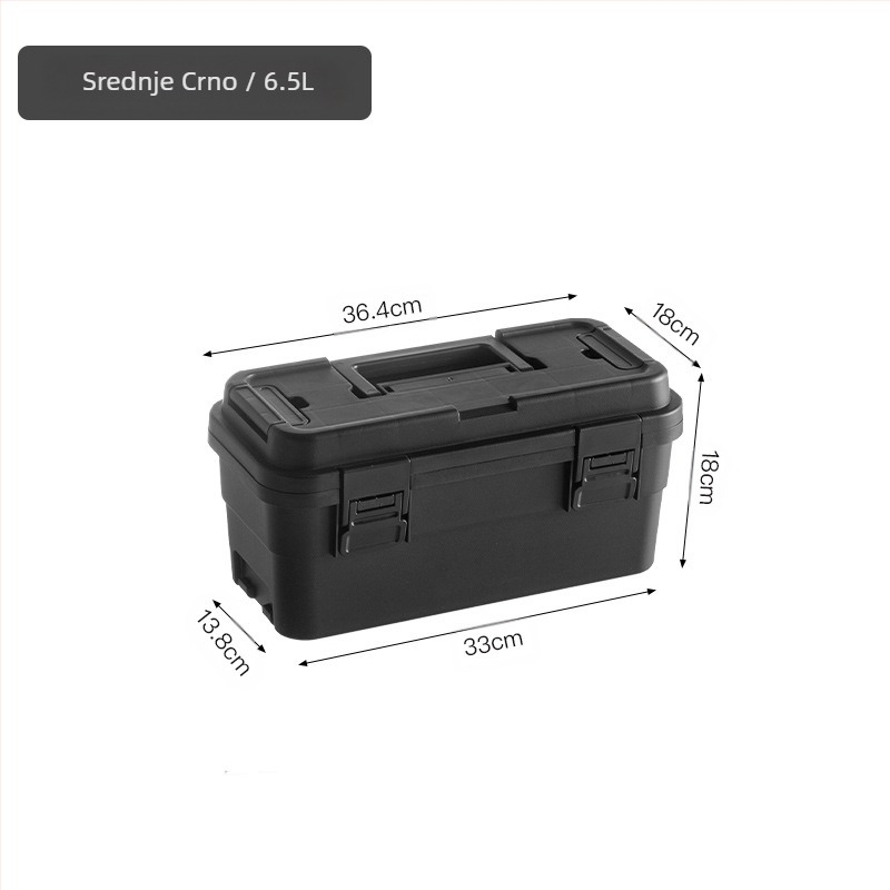 Vanjska kutija za skladištenje alata – prijenosna, otporna na prašinu, materijal: debeli PP, kapacitet 30–40 l
