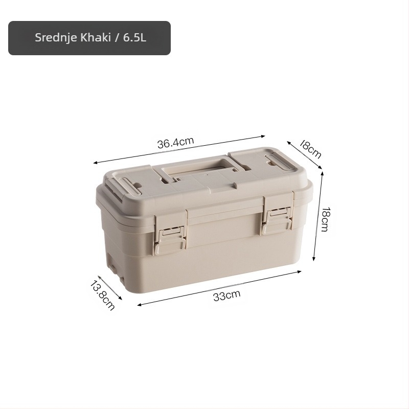 Vanjska kutija za skladištenje alata – prijenosna, otporna na prašinu, materijal: debeli PP, kapacitet 30–40 l