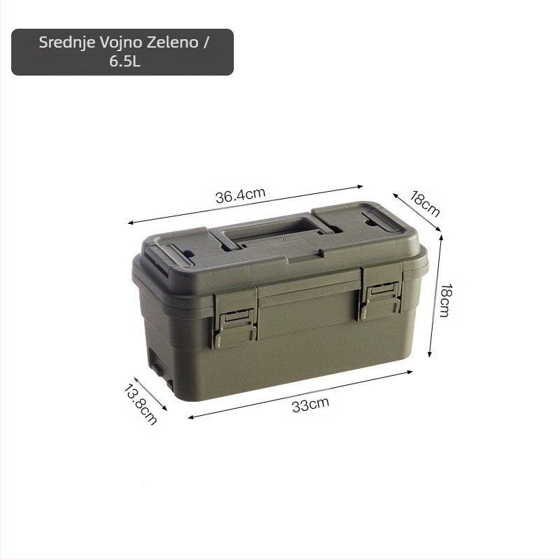 Vanjska kutija za skladištenje alata – prijenosna, otporna na prašinu, materijal: debeli PP, kapacitet 30–40 l