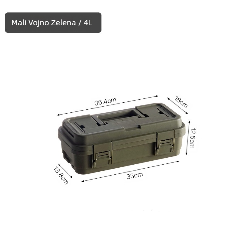 Vanjska kutija za skladištenje alata – prijenosna, otporna na prašinu, materijal: debeli PP, kapacitet 30–40 l