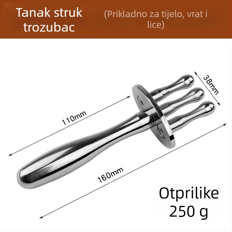 anisa magnetska masažna vilica za meridijane — dvostruka i trostruka vilica, okrugle masažne glave, za vrat, leđa, bokove i noge