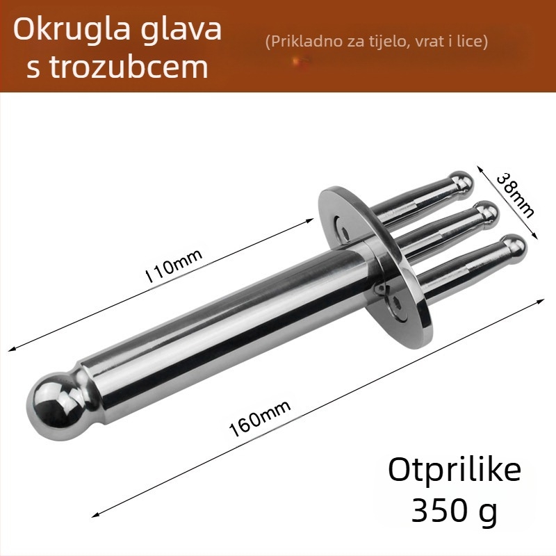 anisa magnetska masažna vilica za meridijane — dvostruka i trostruka vilica, okrugle masažne glave, za vrat, leđa, bokove i noge