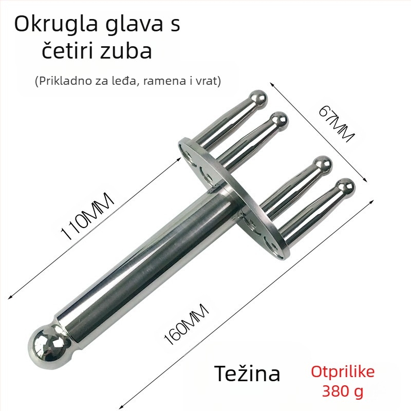 anisa magnetska masažna vilica za meridijane — dvostruka i trostruka vilica, okrugle masažne glave, za vrat, leđa, bokove i noge