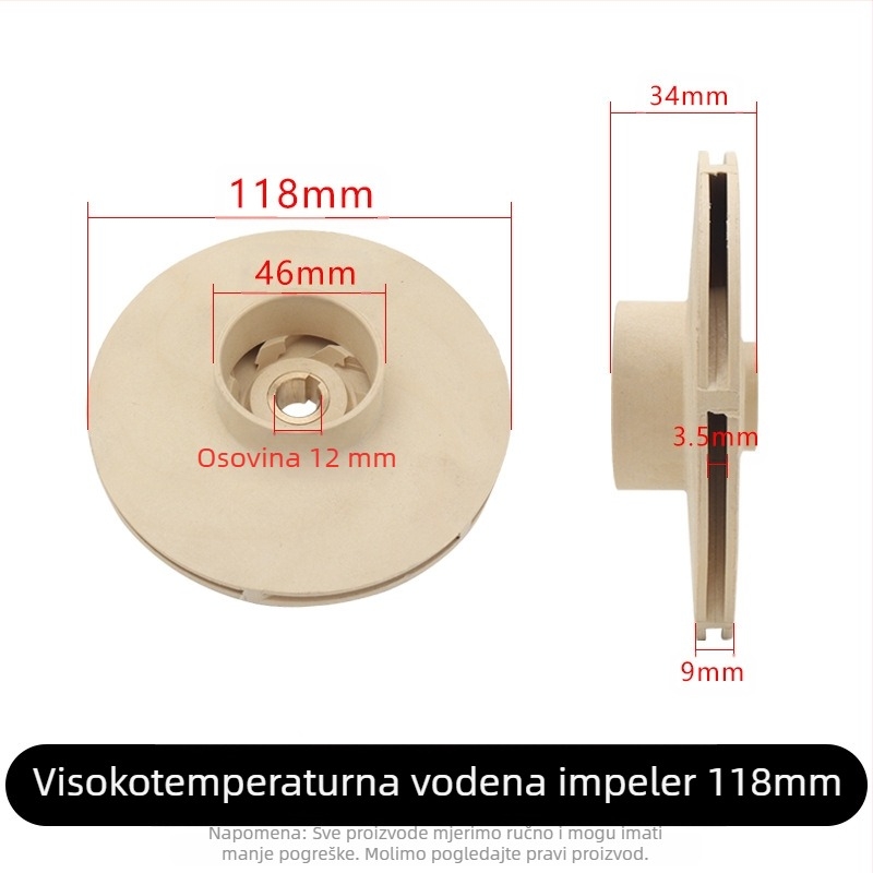 Jet pumpa s automatskim podizanjem – plastični impeler, vodilna cijev, stupac, visoka temperaturna otpornost