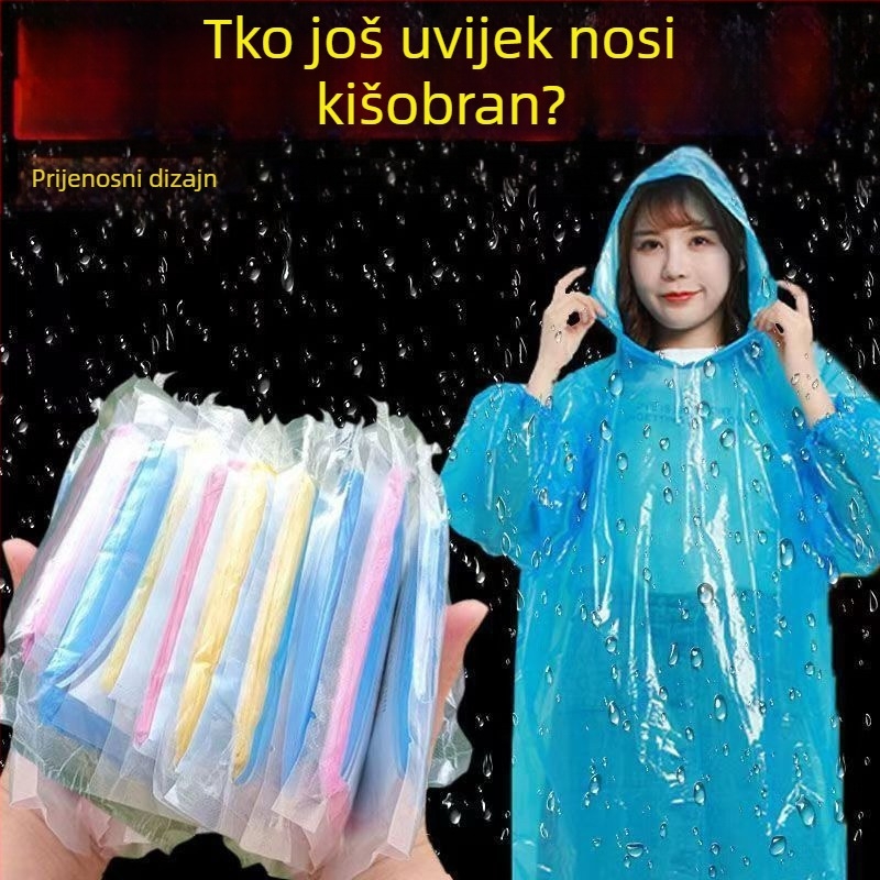 PVC tanak kišobran pončo s PU ljepilom za vodootpornost, za biciklizam i vanjsku upotrebu, mogućnost tiskanja logotipa