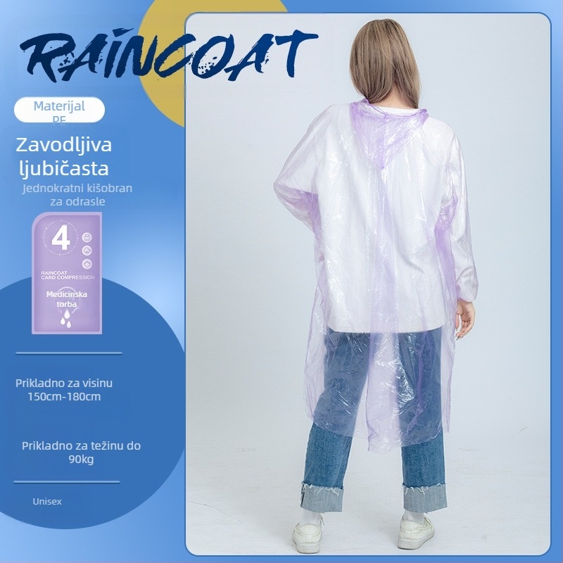 PVC tanak kišobran pončo s PU ljepilom za vodootpornost, za biciklizam i vanjsku upotrebu, mogućnost tiskanja logotipa